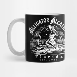 Alligator Alcatraz Florida Retro Pin-Up Swamp Vintage Design Mug